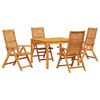 vidaXL Set de masă pentru grădină 5 pcs Maro Lemn Solid de Acacia