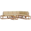vidaXL Set de canapele de exterior cu pernă 7 Bucată Natural și Bej