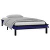 vidaXL Cadru de pat cu LED Single, negru, 90x190 cm, lemn masiv