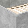 vidaXL Cadru de pat supraetajat cu birou Gri din beton 80 x 200 cm
