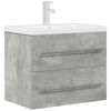 vidaXL Set mobilier de baie, 2 piese, gri beton, lemn compozit