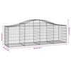 vidaXL Coșuri gabion arcuite 9 buc, 200x50x60/80 cm, fier galvanizat