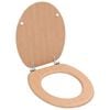 vidaXL Capac WC, MDF, model bambus