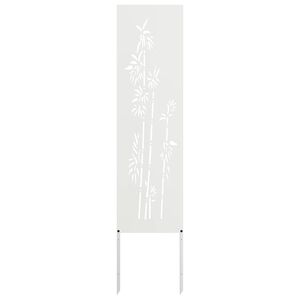 vidaXL Ecran de intimitate pentru grădină Floral Alb 32 x 140 cm