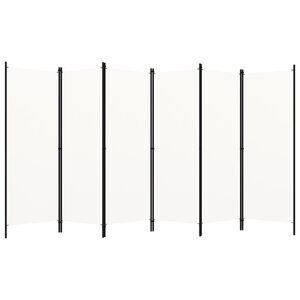 vidaXL Paravan cameră cu 6 panouri, alb, 300 x 180 cm