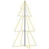 vidaXL Brad Crăciun conic, 300 LED-uri, 120x220 cm, interior&exterior