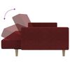 vidaXL Canapea extensibilă cu 2 locuri, roșu vin, material textil