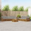 vidaXL Set de canapele de exterior 8 pcs Gri natural și deschis