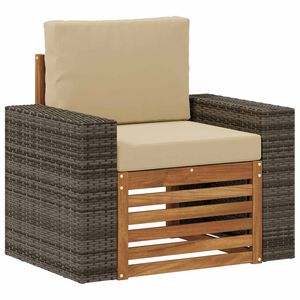 vidaXL Canapea Medie pentru Exterior natural