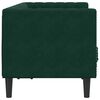 vidaXL Canapea Chesterfield cu pernuțe/2 locuri, verde &icirc;nchis, catifea