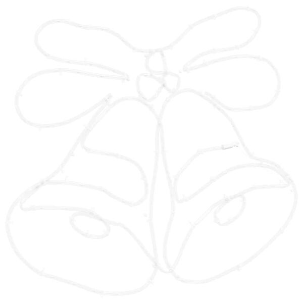 vidaXL Clopot de Crăciun cu 144 LED Multicolour 56 x 46 cm PVC