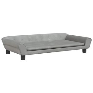 vidaXL Pat de c&acirc;ini, gri deschis, 100x50x21 cm, catifea