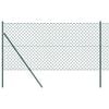 vidaXL Gard de legătură cu fixare la sol 25 x 1,2 m Verde Plasă