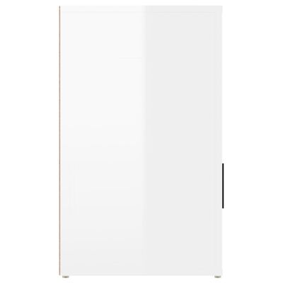 vidaXL Noptieră, alb extralucios, 50x36x60 cm, lemn compozit