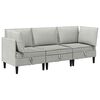 vidaXL Set de mobilier pentru living 3 buc. Gri deschis Țesătură