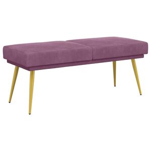 vidaXL Bancă cu două straturi Violet 120 x 45 x 46 cm Catifea