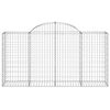 vidaXL Coșuri gabion arcuite 7 buc, 200x50x100/120 cm, fier galvanizat