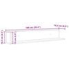 vidaXL Rafturi perete 2 buc. lemn vechi 100x16,5x16,5cm lemn prelucrat