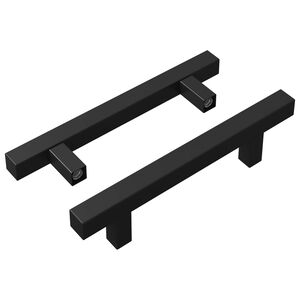 vidaXL M&acirc;ner pentru Dulap 2 buc. Negru 150 x 12,3 x 35,2 mm