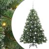 vidaXL Brad de Crăciun artificial cu 150 LED Verde 150 cm PE și PVC