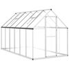 vidaXL Sere cu cadru de bază, argintiu, 334x169x195 cm, aluminiu
