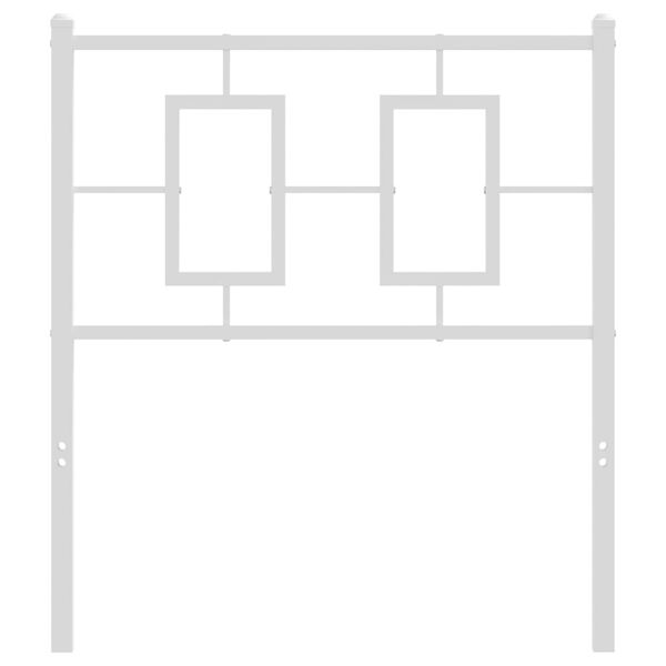 vidaXL Tăblie de pat de schimb metalică, alb, 75 cm