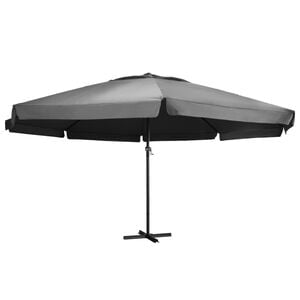 vidaXL Umbrelă de soare de exterior, st&acirc;lp aluminiu, antracit, 600 cm