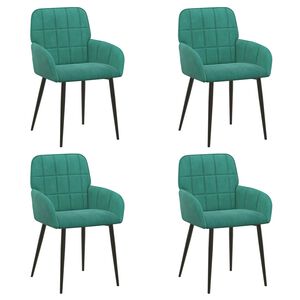 vidaXL Scaune de dining 4 buc. Catifea Turcoaz 57 x 50 x 85 cm