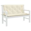 vidaXL Pernă bancă de grădină, alb crem 120x(50+50)x7 cm textil oxford