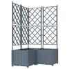 vidaXL Vază pentru Grădină 3 pcs Gri Deschis 80 x 80 x 143 cm Plastic