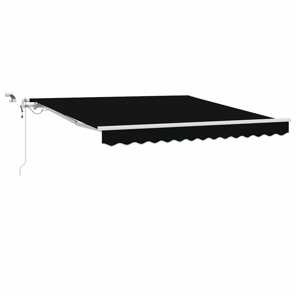 vidaXL Cortina Retractabilă Negru 300 x 250 cm Poliester și metal