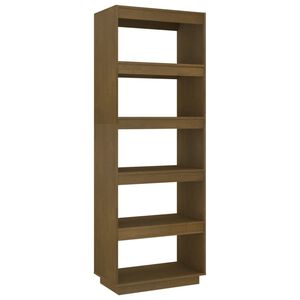 vidaXL Bibliotecă/Separator cameră, maro miere, 60x35x167 cm, lemn pin