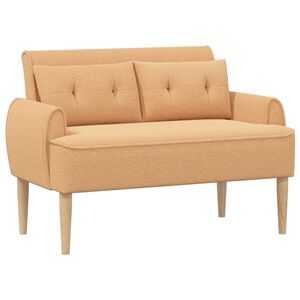 vidaXL Canapea cu capitonaj butonat Bej 117 x 67 x 77 cm Boucl&eacute;