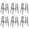 vidaXL Set mobilier de bar, 7 piese, alb