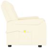 vidaXL Fotoliu masaj rabatabil cu 2 locuri și suport de pahar, crem