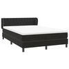 vidaXL Pat box spring cu saltea, negru, 160x210 cm, catifea