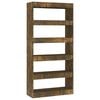 vidaXL Bibliotecă/Separator cameră, stejar fumuriu, 80x30x166 cm, PAL