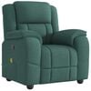 vidaXL Fotoliu de masaj rabatabil, verde &icirc;nchis, material textil