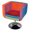 vidaXL Fotoliu cub, model Patchwork, material textil