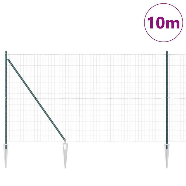vidaXL Gard cu St&acirc;lp Verde 1,6 x 10 m Oțel și PVC