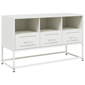 vidaXL Dulap TV, alb, 100,5x39x60,5 cm, oțel