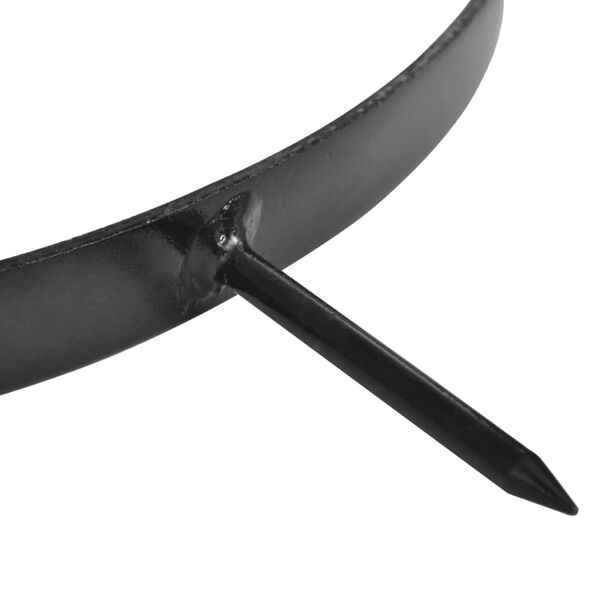 Rolă neagră pentru gazon de grădină cu 5 benzi de aerare, 30 cm