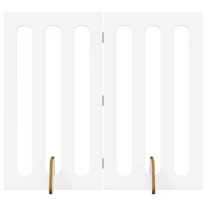 vidaXL Țarc pliabil pentru animale de companie 2 pcs Alb