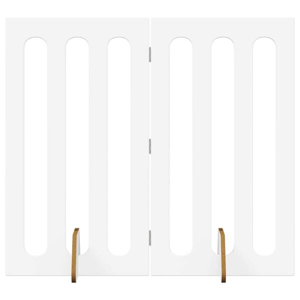 vidaXL Țarc pliabil pentru animale de companie 2 pcs Alb