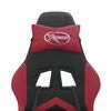 vidaXL Scaun gaming pivotant/suport picioare negru/roșu vin piele eco