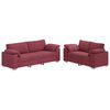 vidaXL Canapea 2 pcs Roșu Vin 219 x 80 x 82 cm țesătură