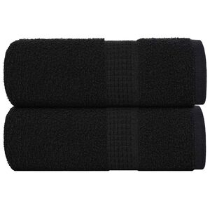 vidaXL Prosoape de baie, FROGN, 2 buc., negru, 30x30 cm, 360 g/m&sup2;