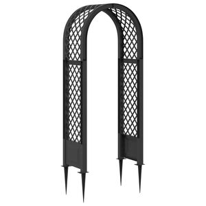vidaXL Arc cu Trandafiri și Spice Antracit 97 x 43 x 218 cm PP