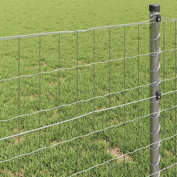 vidaXL Gard Euro Argintiu 0.6 x 10 m Metal zincat prin imersie la cald