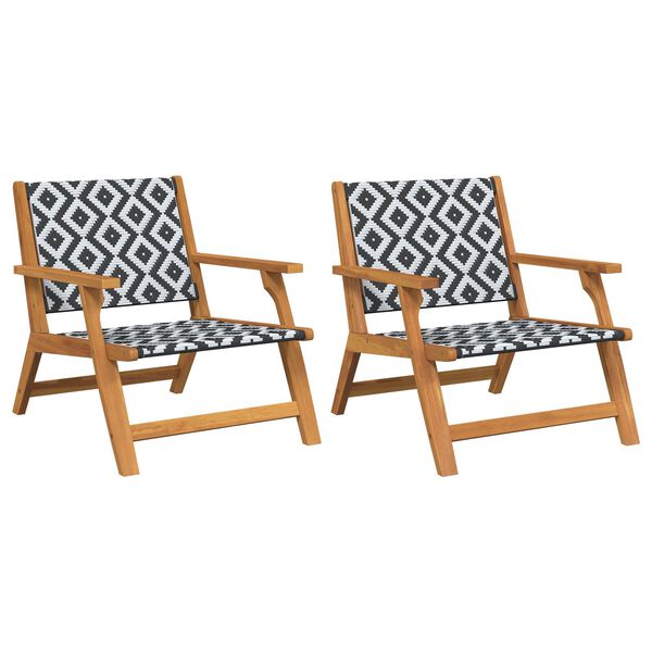 vidaXL Mobilier de grădină 2 pcs Alb 67 x 78 x 73cm